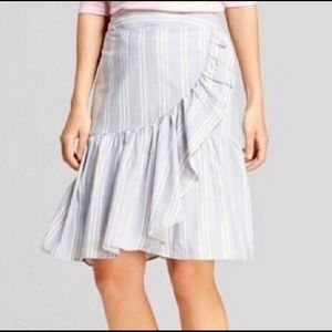 A New Day Ruffle Skirt w/ Stripes | Size M